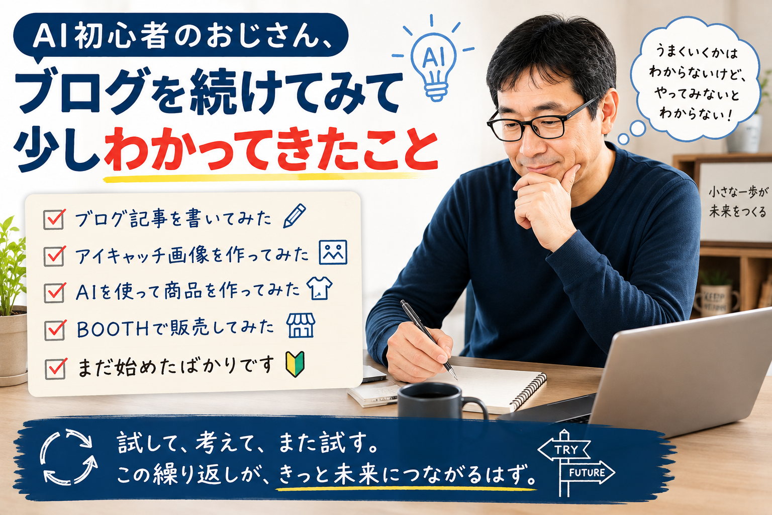 AI初心者のおじさん、ブログを続けてみて少しわかってきたこと
