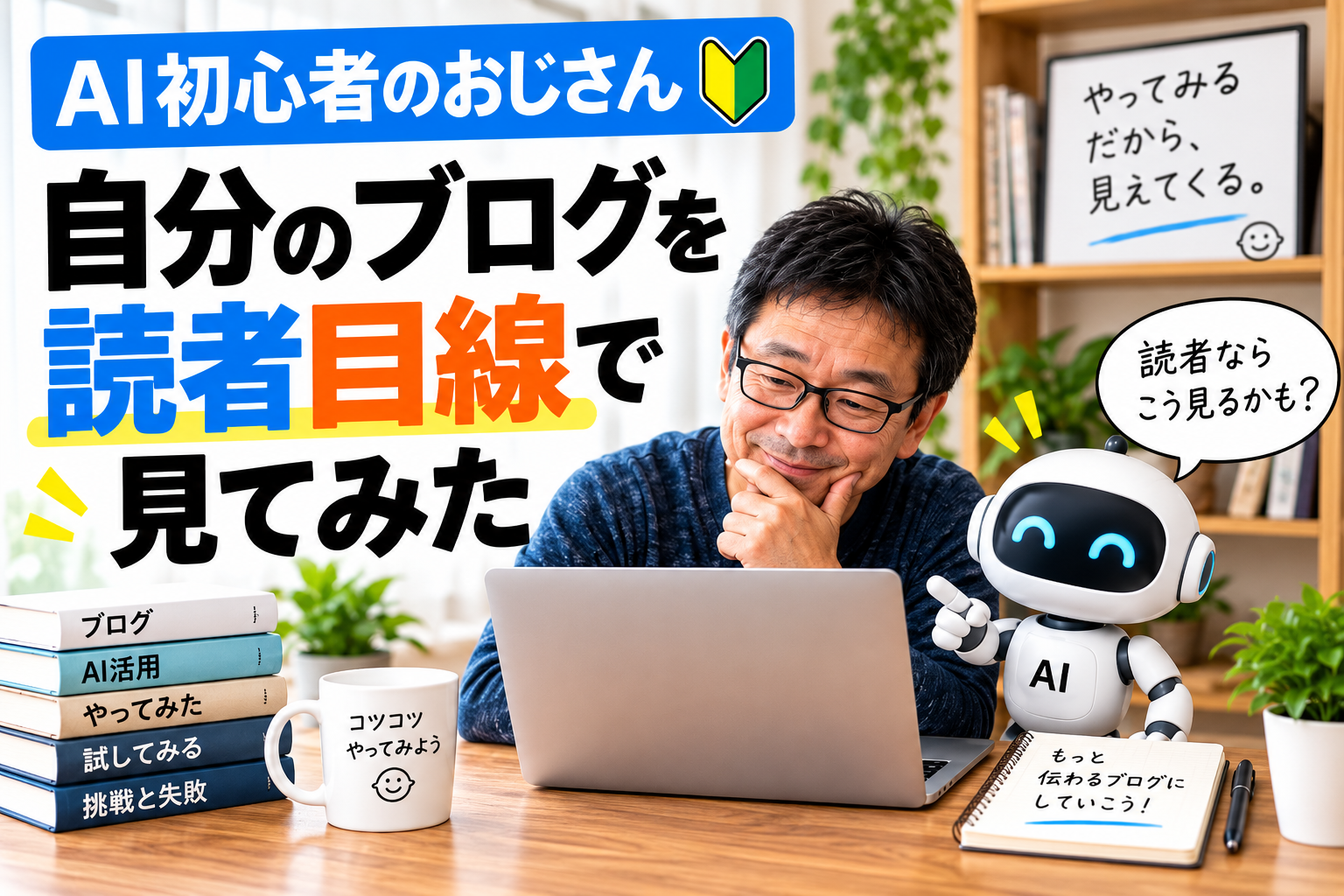 AI初心者のおじさん、自分のブログを初めて読者目線で見てみた