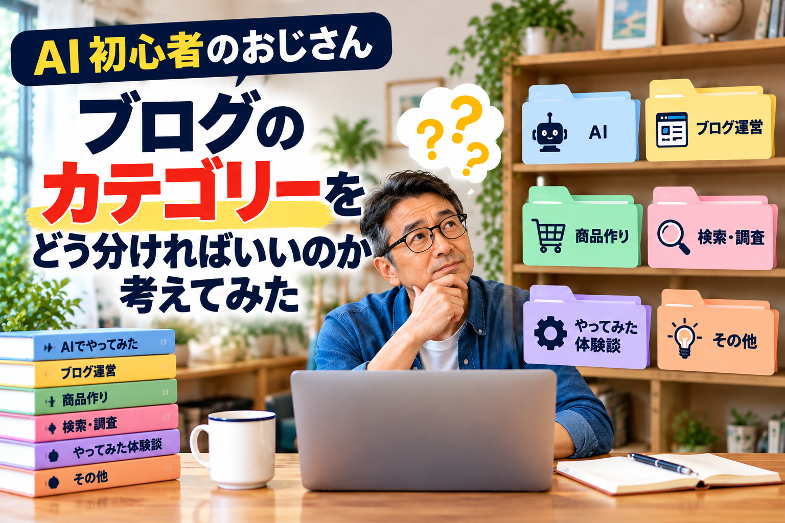 AI初心者のおじさん、ブログのカテゴリーをどう分ければいいのか考えてみた
