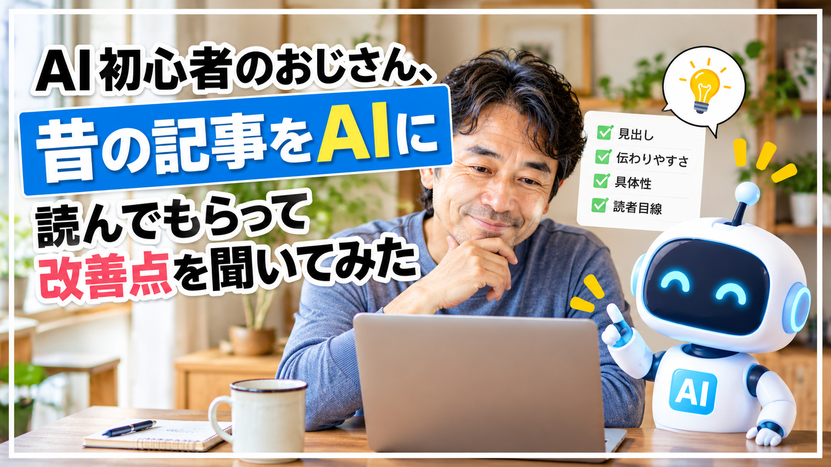 AI初心者のおじさん、昔の記事をAIに読んでもらって改善点を聞いてみた